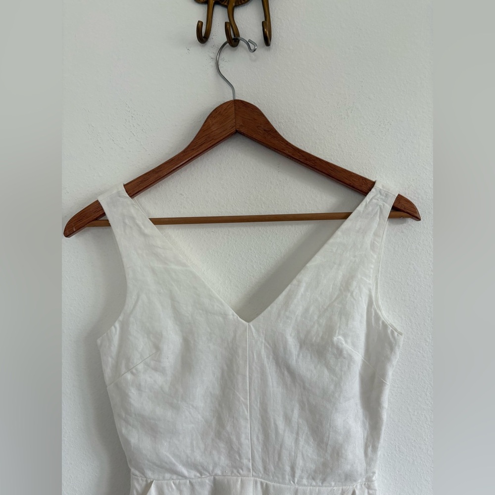 Gap 100% Linen Fit & Flare Preppy Sleeveless Dress size 0P - Picture 2 of 12